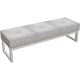 White leather bench